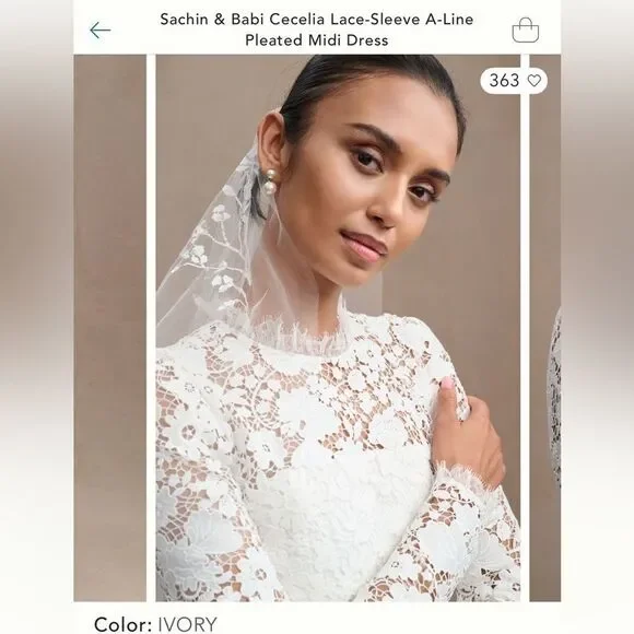 sachin & babi cecelia lace-sleeve a-line pleated midi dress Theia Cecelia Draped A-line Gown main image 0